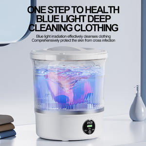 <span class=keywords><strong>Lave</strong></span>-<span class=keywords><strong>linge</strong></span> portable sans fil, mini machine à laver 6000 mAh avec stérilisation par lumière bleue, lavage et essorage pour sous-vêtements - Product Image 1