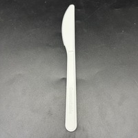 Ensemble de couverts biodégradables et compostables en CPLA avec serviette, couteau, fourchette et cuillère pour restaurant