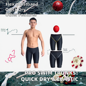 Logotipo personalizado Men's Professional Fitness Training Briefs Competição Natação Jammer Competitivo Moda Velocidade Seco Natação Troncos - Product Image 3