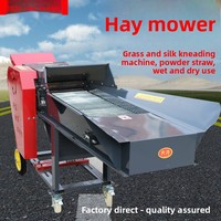 Broyeur de foin multifonctionnel motorisé pour équipement agricole, capacité 4t/h, 220/380V, usage domestique, mélangeur d'aliments pour l'agriculture