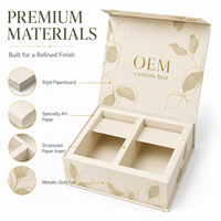 Caja de Regalo Magnética Rígida de Lujo Personalizada, con Laminado Brillante y Recubrimiento UV, para Empaque de Dispositivos de Belleza y Sueros para el Cuidado de la Piel
