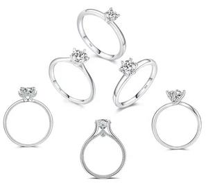 OEM <span class=keywords><strong>de</strong></span> alta calidad Plata <span class=keywords><strong>de</strong></span> Ley 925 <span class=keywords><strong>anillos</strong></span> <span class=keywords><strong>de</strong></span> dedo clásicos mujeres elegante barato Vintage boda Cubic Zirconia anillo <span class=keywords><strong>de</strong></span> <span class=keywords><strong>promesa</strong></span> - Product Image 1