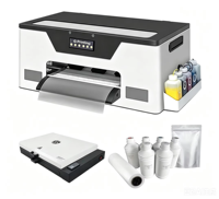 Imprimante de transfert DTF A3 de bureau XP600, ensemble complet, encre pigmentée, film, poudre inclus, imprimante multifonction automatique pour tissus