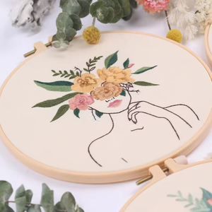 Nouvelle conception DIY : Broderie artistique corporelle, nouvelle broderie DIY très populaire avec cerceaux en bambou - Product Image 2