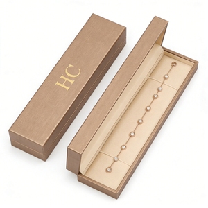 Minimalist Bracelet Box Luxury Hinged Faux Leather Jewelry Gift Box Suede <b>Insert</b> Debossing Custom Logo Factory Wholesale Price - Product Image 1