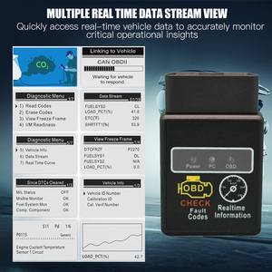 12V OBDII 진단 도구 ELM327 OBDii 차량용 CAN 어댑터 코드 리더 V1.5 & 2.0 오류코드 삭제 HH OBD 스캔 도구 <span class=keywords><strong>OBD2</strong></span> - Product Image 6