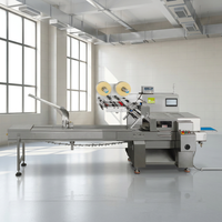 Machine d'emballage horizontale automatique RHZR430, machine d'emballage multifonction pour aliments, pain, biscuits, bonbons, savon