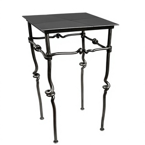 Table basse en métal artisanale moderne, design minimaliste, meubles de salon, plateau rond, structure solide, non pliable, fabriqué en Inde - Product Image 1