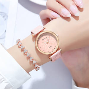 Relojes con pulsera de cuero para niñas, pulsera de lujo con diamantes de bruja, a la moda, 9816 - Product Image 2