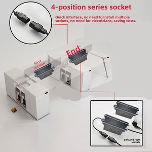 Enchufe de Escritorio y Estación de Trabajo Empotrado con Diseño Oculto, con 8 Tomas de Corriente y <span class=keywords><strong>Regleta</strong></span> - Product Image 4