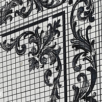 Usine Foshan LOGO imprimé personnalisé décoration de sol d'entrée murale noire blanche simple motif sculpté carreaux de mosaïque en céramique