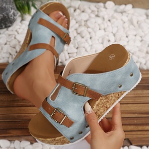 Sandalias de Mujer con Plataforma y Punta Abierta, Talla Grande 43, Estilo Europeo Americano, Suministro Directo, Comercio Exterior, Novedad 2025 - Product Image 6