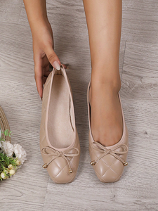 <span class=keywords><strong>Scarpe</strong></span> da donna piatte con punta quadrata, ricamate, casual, con motivo scozzese, morbide e comode, adatte a tutte le stagioni - Product Image 4