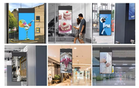 Devinez nos produits Hanging lcd vitrine affichage signalisation numérique double face publicité fenêtre affichage écran LCD