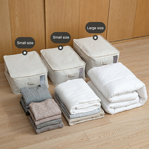 Wholesale New Product Foldable Ziplock Fabric Clothes Blankets <b>Quilt</b> Storage Bags Bag Organizers With Window - Product Image 3