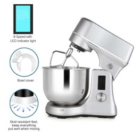 Appareils électroménagers Mélangeurs d'aliments 4.5L 5.5L usine 1500w Robot culinaire mélangeur sur socle de cuisson