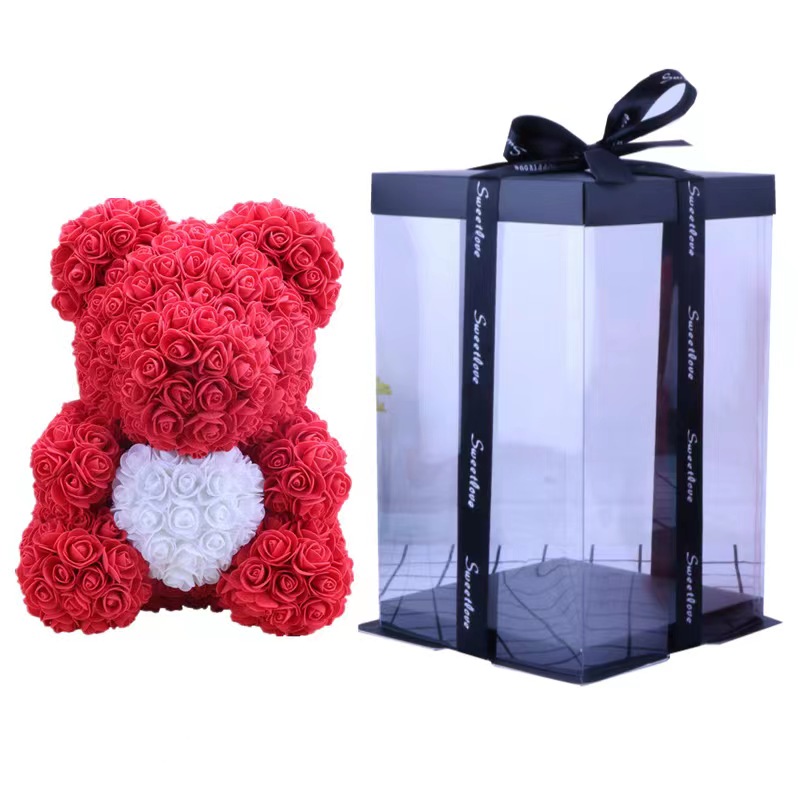 Orso rosa di 40 cm con cuore