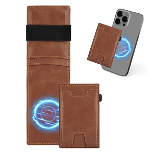 Leather Money <b>Clip</b> With Card Slots And Cash Holder For Men 6 Inch Anti-Demagnetizing <b>Spring</b> Metal Design Everyday Use - Product Image 4