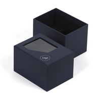 Boîte en carton pour tasse à café avec fenêtre transparente en PVC, emballage cadeau recyclable pour tasses, logo personnalisable et impression 4 couleurs