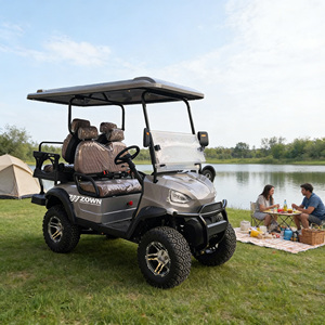 Carrito de golf eléctrico clásico de 4 asientos para visitas turísticas en sitios turísticos y complejos hoteleseros - Product Image 1