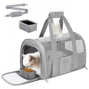 Airline Approved Pet Carriers Collapsible Soft Sided Cat Travel Carrier Bag