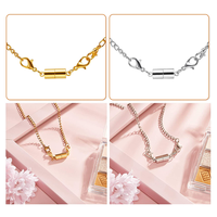Fermoirs magnétiques en alliage de zinc or et argent pour colliers, fermoirs de sécurité pour bijoux et connecteurs de fermoirs mousquetons pour bracelets