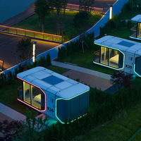 Casa Contenedor Prefabricada Impermeable de Diseño Moderno, Lujosa, para Dormitorio de Trabajadores, Sala de Estar, Nuevo Diseño de Cápsula Espacial