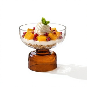 Gobelet à dessert en verre artisanal de 220 ml, sans plomb, pour crème glacée, mousse, pudding, réutilisable, en vrac - Product Image 2