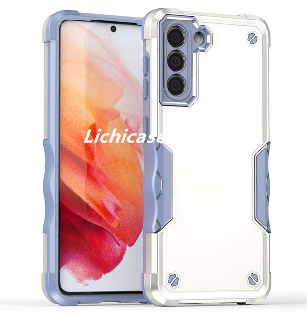 Lichicase Rugged Camera Protection Phone Case for Samsung Galaxy M34 5G Hybrid PC TPU Mobile Cover