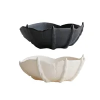 2 pièces de décorations d'Halloween en plastique noir et blanc, en forme de squelette effrayant, servant de bonbonnière, de plateau à fruits et de support à collations pour la décoration de bars et de fêtes