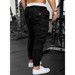 Pantalones Cargo para Hombre, de Algodón, Ajustados, con Cordón, 6 Bolsillos, Pantalones Deportivos Transpirables, Ropa Casual - Product Image 4