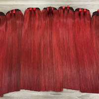 Pas cher 12A grade brut Vitename Highlight 99j Rouge Ombre Blonde Os Droite Super Double Dessiné Extension de faisceaux de cheveux humains