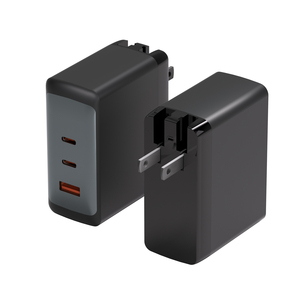 Adaptateur pliable 3 ports USB-C USB-A 100W GaN Chargeur mural à charge rapide pour MacBook Pro/Air iPad iPhone <span class=keywords><strong>Galaxy</strong></span> S24 - Product Image 2