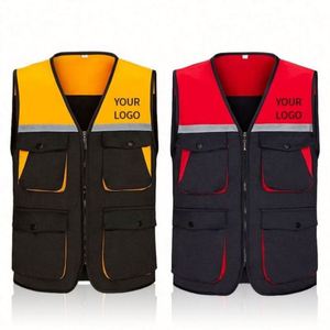 Gilet de travail réfléchissant multi-poches en coton pour homme, gilet multifonction assorti, gilet de travail personnalisé - Product Image 6