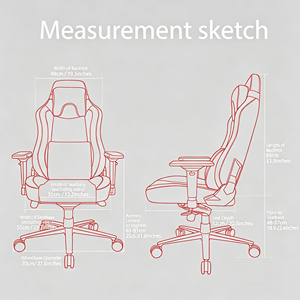 Chaise de jeu ergonomique de style racing avec revêtement en tissu suédé doux, inclinaison réglable et appui-tête amovible - Product Image 4