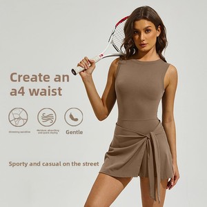 Falda de tenis y bádminton transpirable de nailon y elastano para mujer, diseño de espalda hermoso, previene problemas de armario, ideal para exteriores. - Product Image 2
