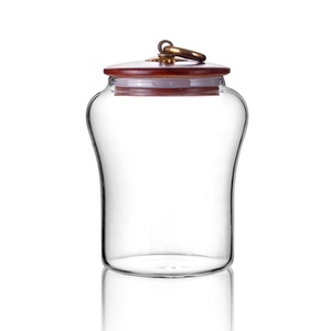 Très Offre Spéciale! Nouveau Design Lâche Thé De Stockage Bocal En Verre Épice Boîte de Condiment Réservoir Avec Couvercles De Bambou Pour Cuisine Bureau usage domestique - Product Image 5