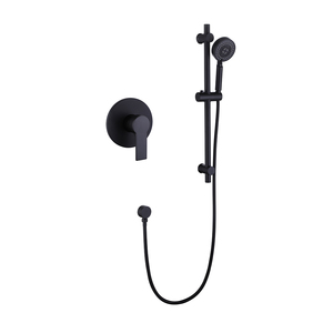 Nord America vendita calda <span class=keywords><strong>bagno</strong></span> doccia rubinetto acqua calda fredda fornita opaca nero ottone <span class=keywords><strong>In</strong></span>-parete <span class=keywords><strong>Set</strong></span> miscelatore doccia - Product Image 6