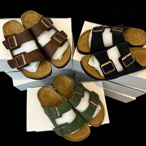 Mules sabots Boston à talon plat en cuir de vachette, doublure en cuir véritable, chaussures souples <span class=keywords><strong>Arizona</strong></span>, motif uni, <span class=keywords><strong>EVA</strong></span>, été automne hiver - Product Image 2