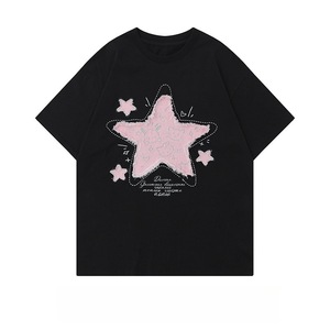 เสื้อยืดแขนสั้นคอตตอนทอเนื้อหนักคุณภาพสูงขนาดใหญ่พิเศษสั่งทำได้  ลายพิมพ์ 3 มิติแบบกำหนดเอง - Product Image 3