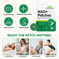 Parches Corporales Redondos SOLOTREE NAD+ (30 Piezas) con Resveratrol para Antienvejecimiento, Favorecen la Reparación Celular y Aclaran la Piel Opaca