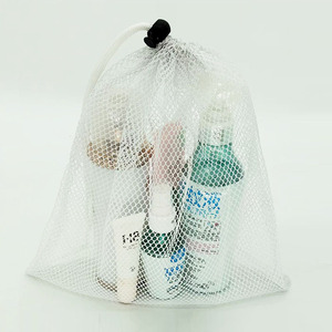 Mesh <b>Drawstring</b> <b>Bag</b> Nylon Net Storage For Fruits Vegetables Toys Socks Phone Chargers Recyclable General Packaging - Product Image 4