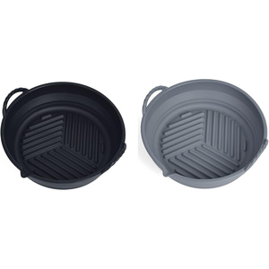 8.5 Inch Round Reusable Foldable Baking <b>Tray</b> Cake Pan Non-stick Bakeware Silicone Air Fryer Liner Silicone Pot for Home Cooking - Product Image 1