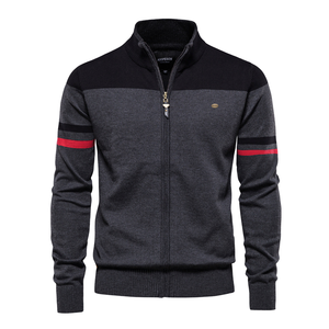 Nouveau cardigan pour homme taille européenne automne-hiver, pull à fermeture éclair, vêtements pour homme de haute qualité - Product Image 1