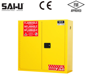SAI-U Vervaardigd Door Een Volledig Staalfabriek Voor Brandbare Vloeistoffen Veiligheidskast Chemische Opslagkasten Fm Sc0030y 30 Gal - Product Image 1