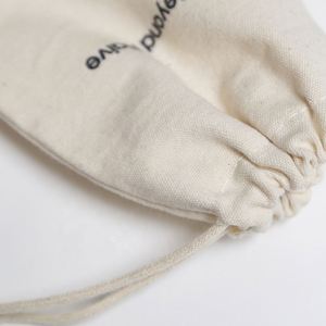 Custom Organic Cotton Recycled Size Small Reusable White <b>Muslin</b> <b>Cloth</b> Dust Pouch Drawstring Bag Logo Double String for Jewelry - Product Image 6