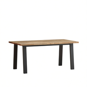<b>Solid</b> Acacia <b>Wood</b> Dining <b>Table</b> 67 X 35 Inches Rectangular Industrial Modern Design Metal Legs Home Furniture - Product Image 1