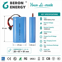 Pack de batteries lithium-ion 10000mAh 3.7V haute capacité, batterie 18650 pour batterie externe, chargeur portable, lampe LED, OEM