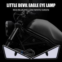 Systèmes d'éclairage LED universels 12V pour moto, lumières triangulaires Devil Eagle Eyes pour accessoires de voiture, moto, éclairage puissant
