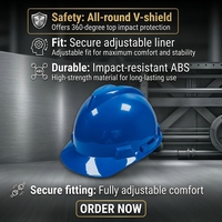 Casque de sécurité industriel de type V en ABS anti-impact, protection intégrale, pour la construction, les mines, les ateliers